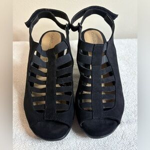 Womens Croft & Barrow Shay Black Ortholite Caged High Heels Size 6.5M